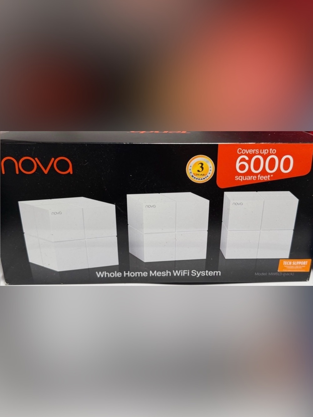 TP-Link nova Mesh WiFi System - Black, White, Orange Accents